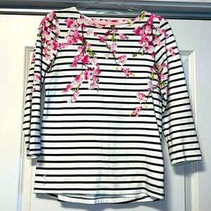 Joules Quarter Sleeve Cotton Top
